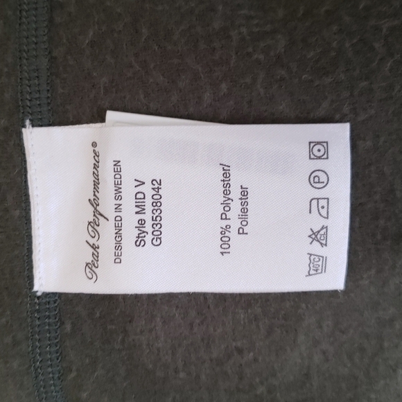 Peak Performance R&D Mid Layer Vest, Green Multi S - Picture 8 of 9